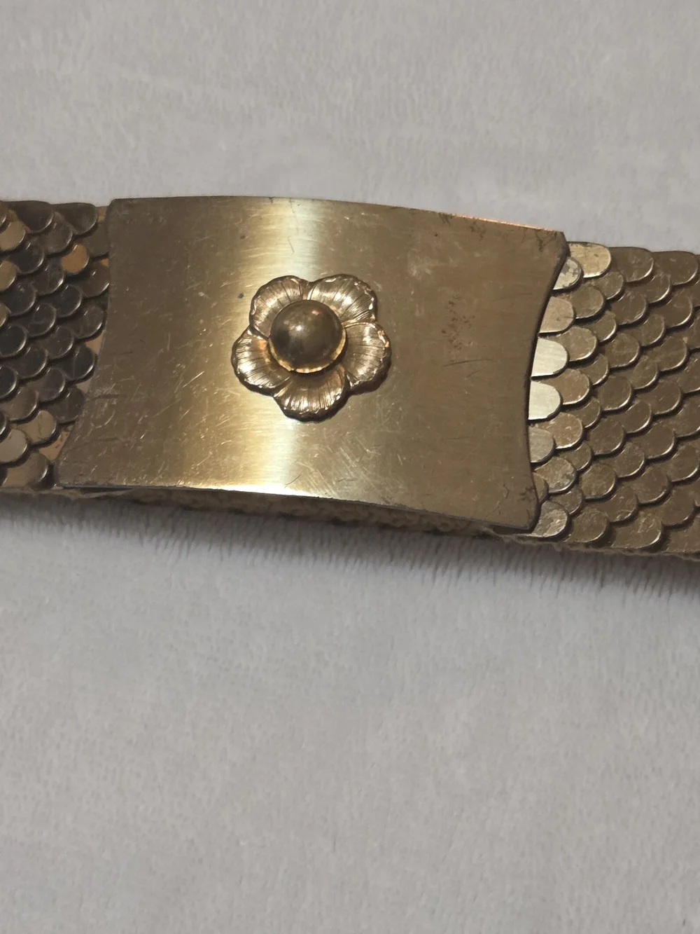 Gold Metal Scale Belt Vintage 1960 To 70, Boho
